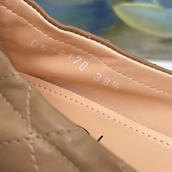 Agl Naomi Natural Quilted Cap Toe Ballet Flat Size 38.5 / US 8.5 - Picture 13 of 13